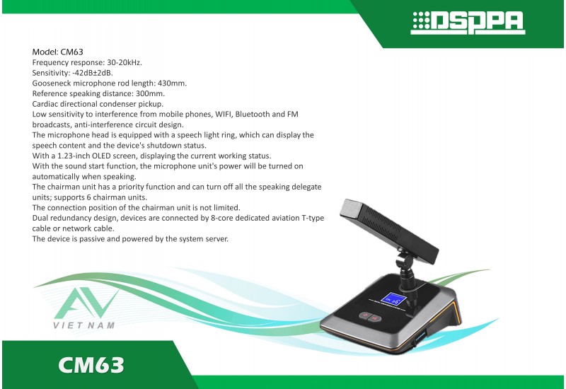 DSPPA CM63 - Micro chủ tịch để bàn