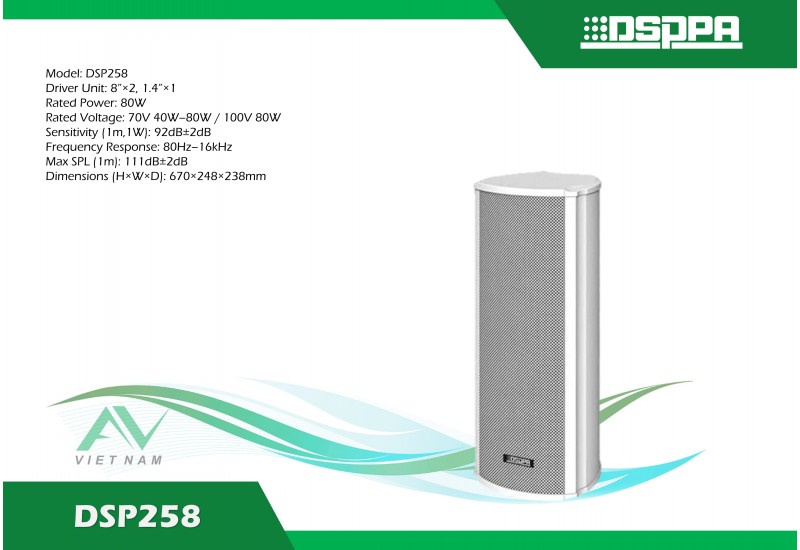 DSPPA DSP258 - Loa cột ngoài trời 80W