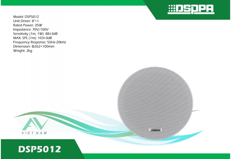 DSPPA DSP5012 - Loa âm trần đồng trục 35W