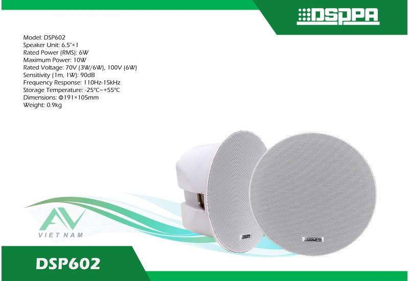 DSPPA DSP602 - Loa âm trần ABS 6W